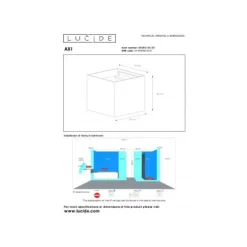 Lucide AXI - Wandspot Badkamer - LED - 1x6W 2700K - IP54 - Zwart Lucide
