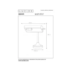 Lucide BANKER - Bureaulamp - 1xE14 - Chroom