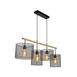 Lucide Baskett Pendel 4Xe27 Zwart 45459/04/30
