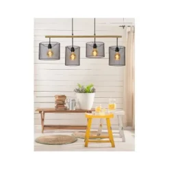 Lucide Baskett Pendel 4Xe27 Zwart 45459/04/30