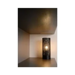 Lucide BELI - Tafellamp - Ø 12 cm - 1xE27 - Zwart