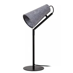 Lucide BENSEN Tafellamp-Grijs-1xE27-40W-Vilt
