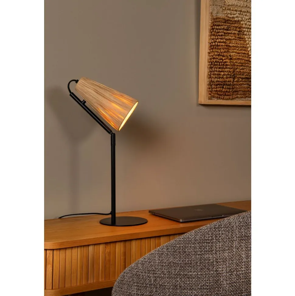 Lucide BENSEN Tafellamp-Nature.-1xE27-40W-Rotan