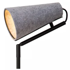 Lucide BENSEN Vloerlamp-Grijs-1xE27-40W-Vilt