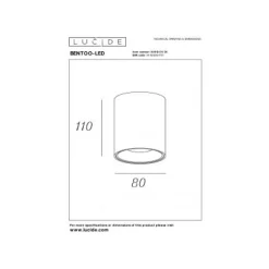 Lucide BENTOO-LED Spot GU10/5Wincl Ø8 H11cm Grijs