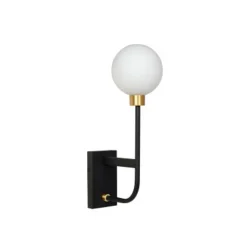 Lucide BEREND - Wandlamp Badkamer - 1xG9 - IP44 - Zwart