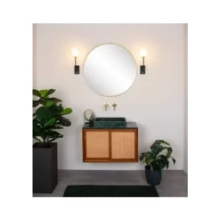 Lucide BEREND - Wandlamp Badkamer - 1xG9 - IP44 - Zwart