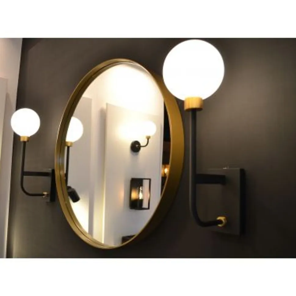 Lucide BEREND - Wandlamp Badkamer - 1xG9 - IP44 - Zwart