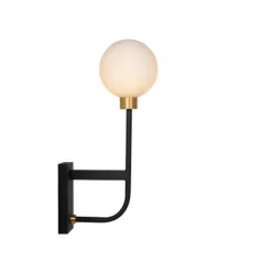 Lucide BEREND - Wandlamp Badkamer - 1xG9 - IP44 - Zwart
