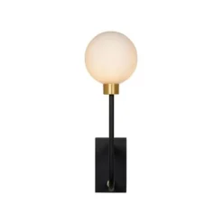 Lucide BEREND - Wandlamp Badkamer - 1xG9 - IP44 - Zwart