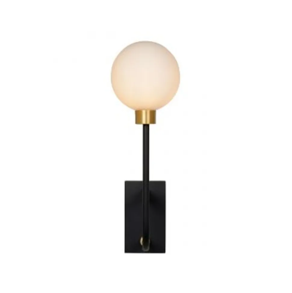 Lucide BEREND - Wandlamp Badkamer - 1xG9 - IP44 - Zwart