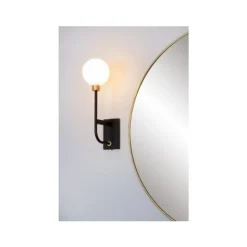 Lucide BEREND - Wandlamp Badkamer - 1xG9 - IP44 - Zwart