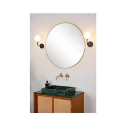 Lucide BEREND - Wandlamp Badkamer - 1xG9 - IP44 - Zwart