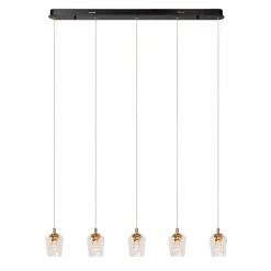 Lucide BERLIANE - Hanglamp - LED Dimb. - 5x4W 2700K - Met vervangbare LED-module - Transparant