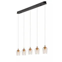 Lucide BERLIANE - Hanglamp - LED Dimb. - 5x4W 2700K - Met vervangbare LED-module - Transparant