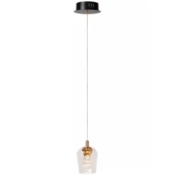 Lucide BERLIANE - Hanglamp - Ø 12 cm - LED Dimb. - 1x4W 2700K - Met vervangbare LED-module - Transparant