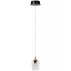 Lucide BERLIANE - Hanglamp - Ø 12 cm - LED Dimb. - 1x4W 2700K - Met vervangbare LED-module - Transparant