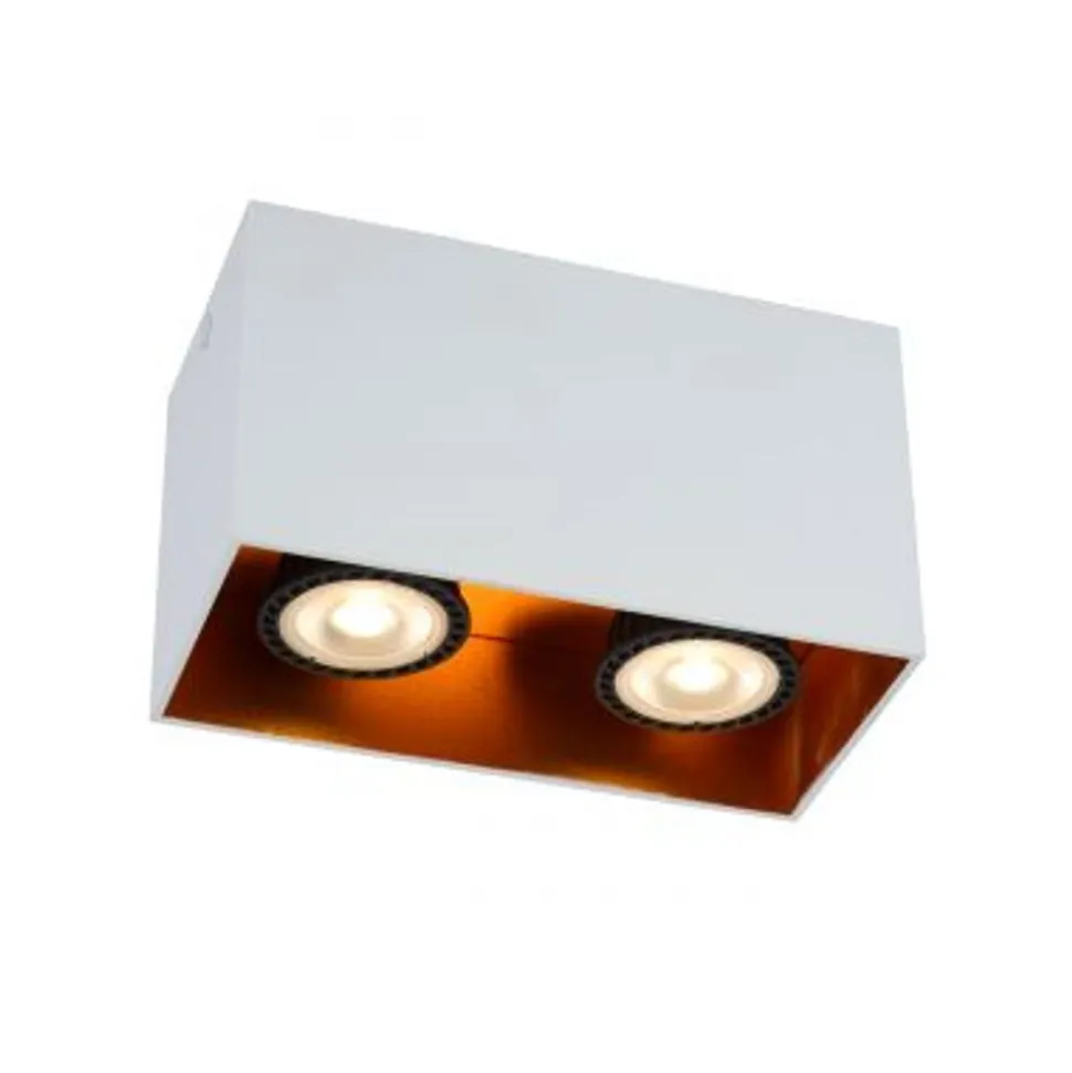 Lucide BIDO - Plafondspot - 2xGU10 - Wit Lucide