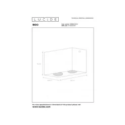 Lucide BIDO - Plafondspot - 2xGU10 - Wit Lucide