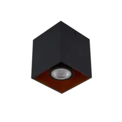 Lucide BIDO - Plafondspot - 1xGU10 - Zwart Lucide