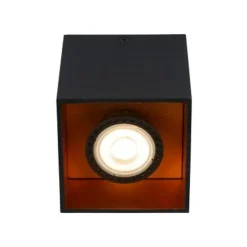 Lucide BIDO - Plafondspot - 1xGU10 - Zwart Lucide