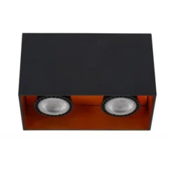 Lucide BIDO - Plafondspot - 2xGU10 - Zwart Lucide