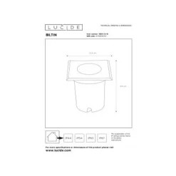 Lucide BILTIN - Grondspot Buiten - 1xGU10 - IP67 - Mat chroom