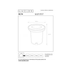 Lucide BILTIN - Grondspot Buiten - Ø 10,8 cm - 1xGU10 - IP67 - Mat chroom