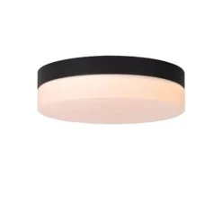Lucide BISKIT Plafonnière Badk.-Zwart-Ø23-LED-12W-2700K