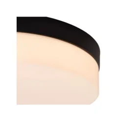 Lucide BISKIT Plafonnière Badk.-Zwart-Ø23-LED-12W-2700K