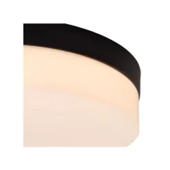 Lucide BISKIT Plafonnière Badk.-Zwart-Ø28-LED-18W-2700K