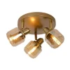 Lucide BJORN - Plafondspot - Ø 39 cm - 3xE14 - Mat Goud / Messing