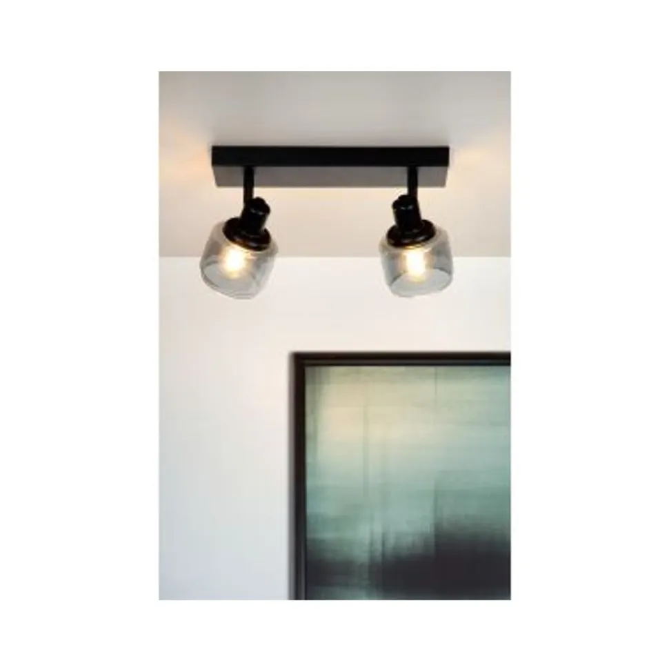 Lucide BJORN - Plafondspot - 2xE14 - Zwart
