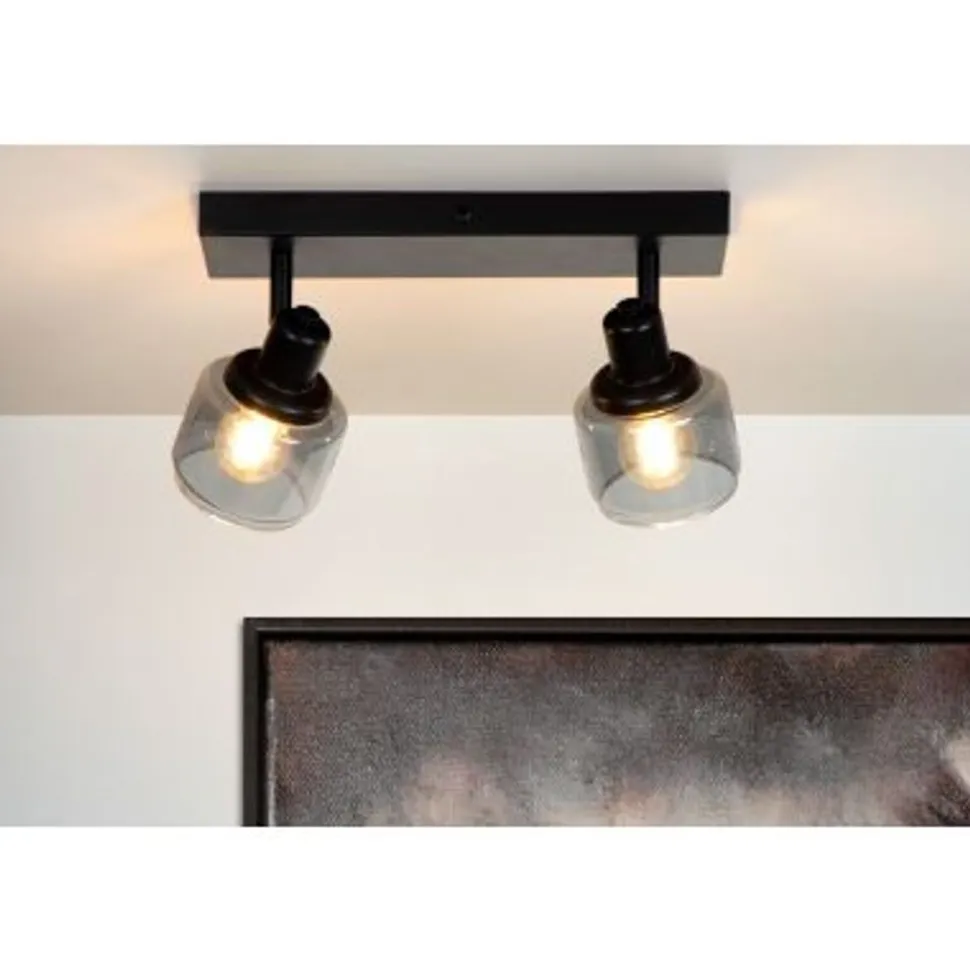 Lucide BJORN - Plafondspot - 2xE14 - Zwart