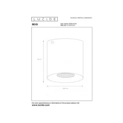 Lucide Bodi Plafondlicht Rond Zwart 09100/01/30