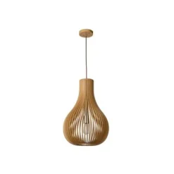 Lucide BODO - Hanglamp - Ø 38 cm - 1xE27 - Licht hout