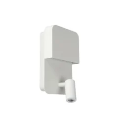 Lucide BOXER - Wandlamp - LED - 1x10W 3000K - Met USB oplaadpunt - Wit Lucide