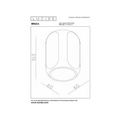 Lucide BRAGA Plafonnière-Koffie-1xGU10-40W-Alumin.