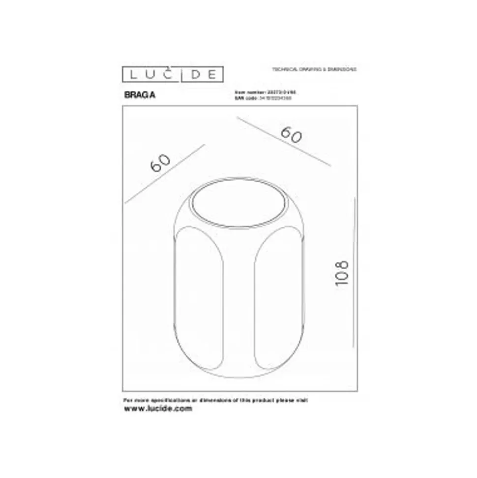 Lucide BRAGA Wandlamp-Koffie-1xGU10-40W-Alumin.