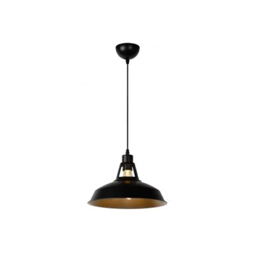 Lucide BRASSY-BIS - Hanglamp - Ø 31 cm - 1xE27 - Zwart