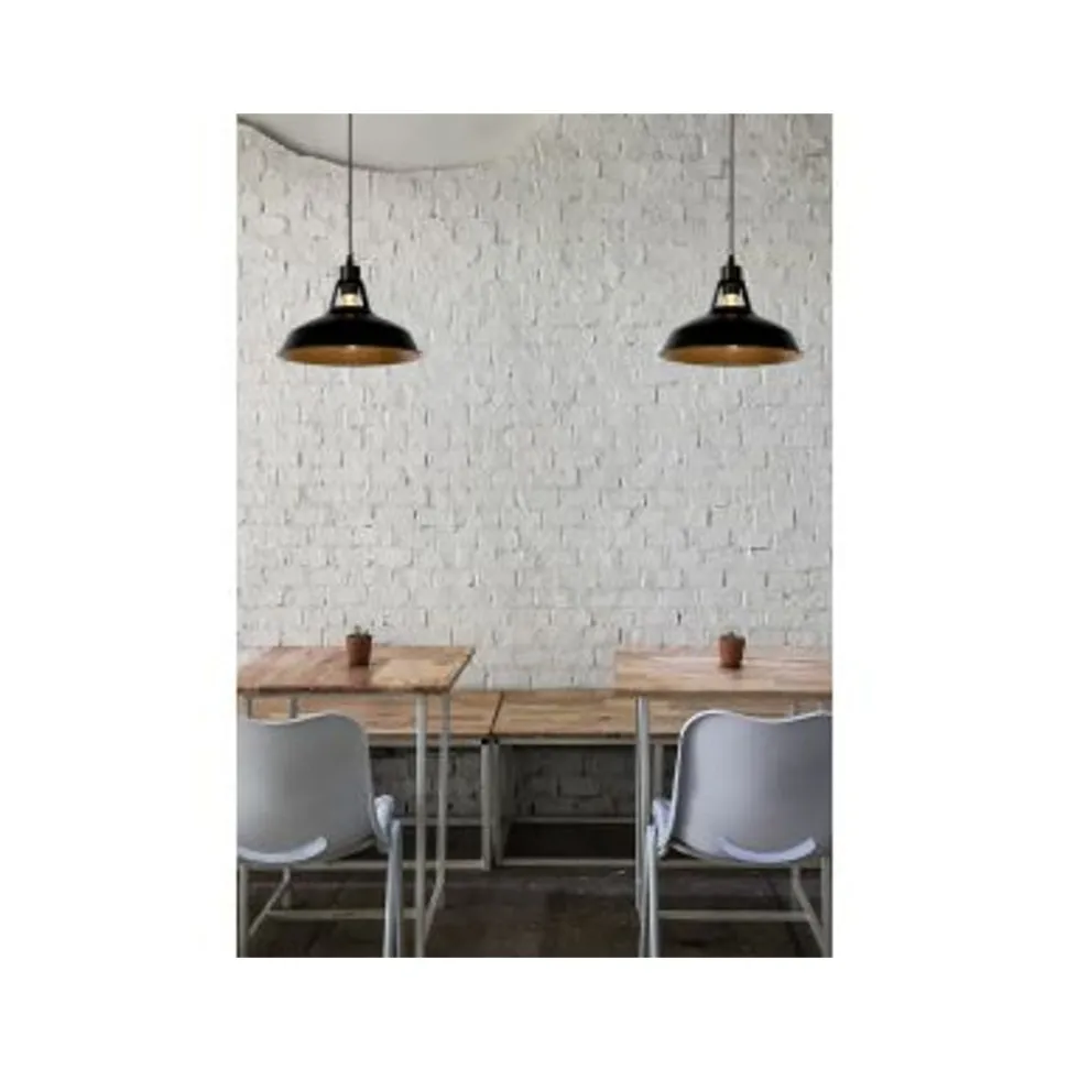 Lucide BRASSY-BIS - Hanglamp - Ø 31 cm - 1xE27 - Zwart