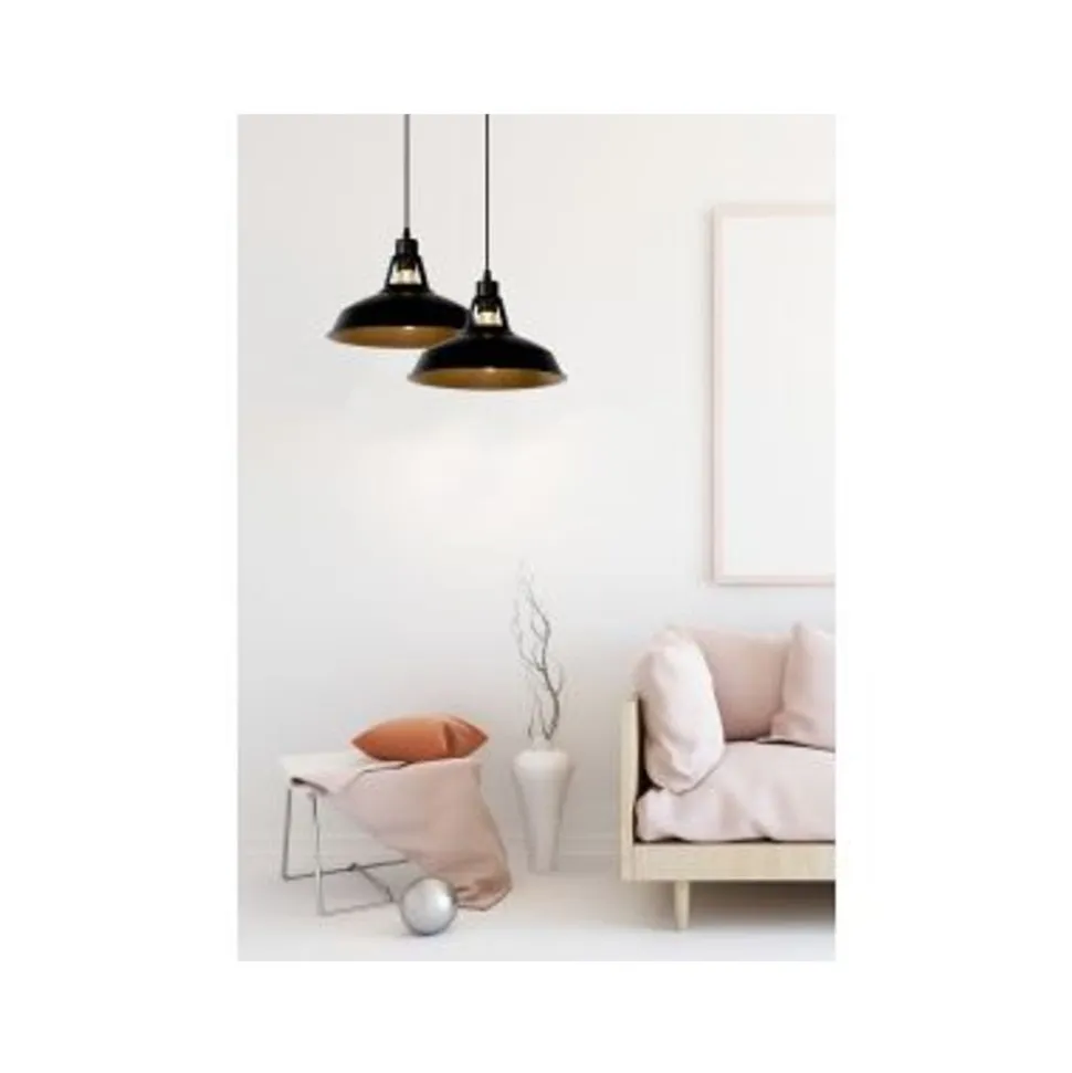 Lucide BRASSY-BIS - Hanglamp - Ø 31 cm - 1xE27 - Zwart