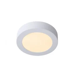 Lucide BRICE-LED - Plafonnière Badkamer - Ø 18 cm - LED Dimb. - 1x11W 3000K - IP44 - Wit