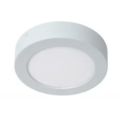 Lucide BRICE-LED - Plafonnière Badkamer - Ø 18 cm - LED Dimb. - 1x11W 3000K - IP44 - Wit