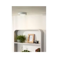 Lucide BRICE-LED - Plafonnière Badkamer - Ø 18 cm - LED Dimb. - 1x11W 3000K - IP44 - Wit