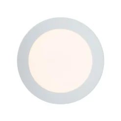 Lucide BRICE-LED - Plafonnière Badkamer - Ø 18 cm - LED Dimb. - 1x11W 3000K - IP44 - Wit