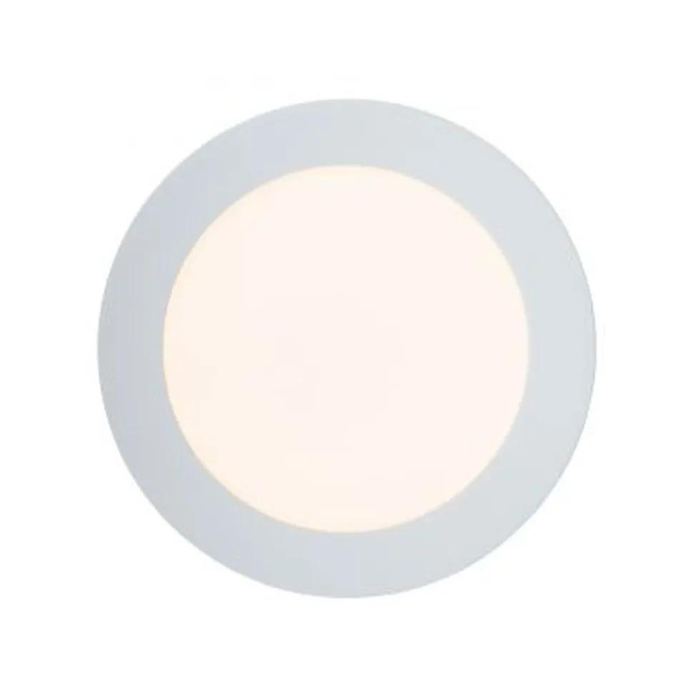 Lucide BRICE-LED - Plafonnière Badkamer - Ø 18 cm - LED Dimb. - 1x11W 3000K - IP44 - Wit