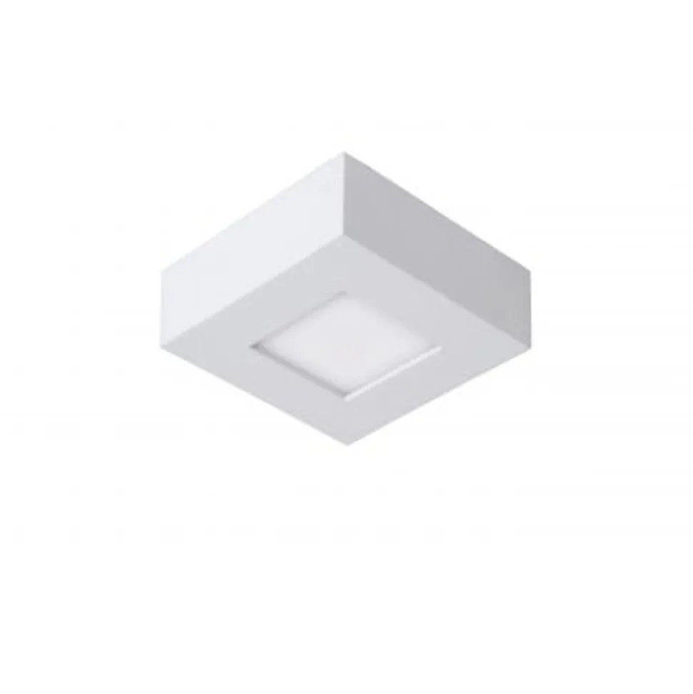 Lucide BRICE-LED - Plafonnière Badkamer - LED Dimb. - 1x8W 3000K - IP44 - Wit