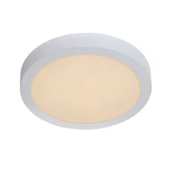 Lucide BRICE-LED - Plafonnière Badkamer - Ø 30 cm - LED Dimb. - 1x30W 3000K - IP44 - Wit
