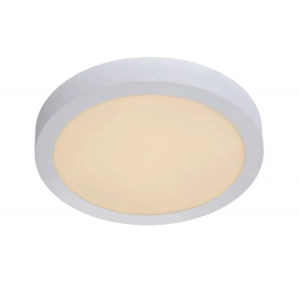 Lucide BRICE-LED - Plafonnière Badkamer - Ø 30 cm - LED Dimb. - 1x30W 3000K - IP44 - Wit